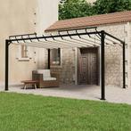 vidaXL Prieel met lamellendak 3x4 m stof en aluminium, Tuin en Terras, Verzenden, Nieuw