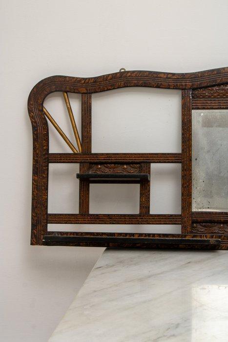 Wandspiegel - Hout, fineer van eikenhout - fotolijst, Antiek en Kunst, Kunst | Designobjecten