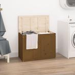 vidaXL Wasmand 88,5x44x66 cm massief grenenhout honingbruin, Verzenden, Nieuw