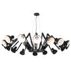 Industriële hanglamp zwart 16-lichts verstelbaar - Hobby, Nieuw, Overige materialen, Industrieel, 75 cm of meer