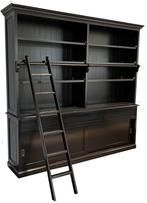 Boekenkast zwart - zwart met trap Halle 260 x 240cm, Huis en Inrichting, Kasten | Boekenkasten, Ophalen of Verzenden, Nieuw