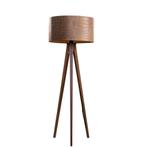 Vloerlamp tripod walnoot hout met velours kap krokodil 50cm, Nieuw, Overige materialen, Klassiek / Antiek, 100 tot 150 cm