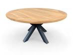 Tuintafel / Eettafel Cleve Teakhout Ø140cm Antraciet, Ophalen of Verzenden, Nieuw