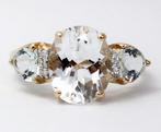 Zonder Minimumprijs - Ring - 14 karaat Geel goud Aquamarijn, Sieraden, Tassen en Uiterlijk, Ringen, Nieuw