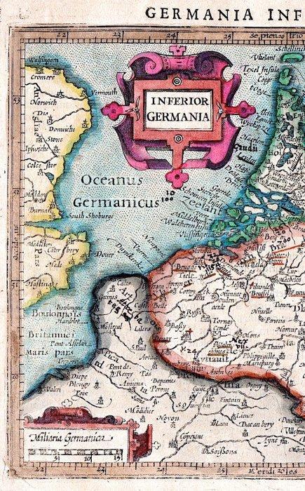 Europa - Nederland, België, Luxemburg; J. Hondius / Mercator, Boeken, Atlassen en Landkaarten