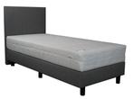 Boxspring 1p Grijs Pocket Koudschuim - 100x220 cm, Verzenden, Nieuw, Matras