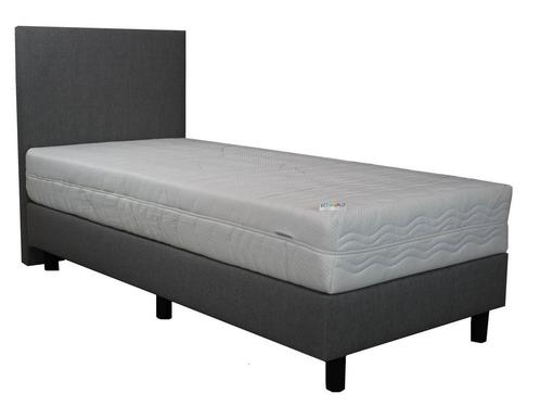 Boxspring 1p Grijs Pocket Koudschuim - 100x220 cm, Huis en Inrichting, Slaapkamer | Matrassen en Bedbodems, Matras, Nieuw, Verzenden