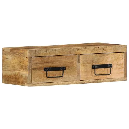 vidaXL Tv-meubel wandmontage 60x30x19 cm massief ruw, Huis en Inrichting, Woonaccessoires | Cd- en Dvd-rekken, Nieuw, Verzenden