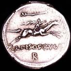 Romeinse Republiek. L. Calpurnius Piso Frugi. Denarius Rome