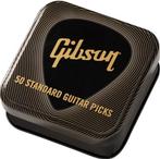 Gibson Medium Plectrum Celluloid Blikje met 50 plectrums, Ophalen of Verzenden, Nieuw, Akoestische gitaar
