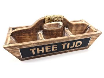 Theebak met handvat 11x28 cm natural / black beschikbaar voor biedingen