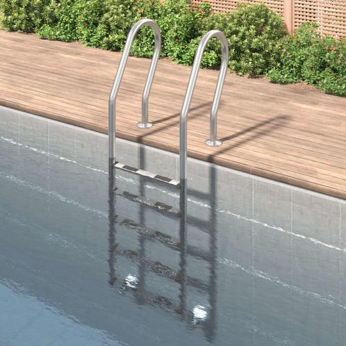 vidaXL Zwembadladder 54x38x211 cm 304 roestvrij staal, Tuin en Terras, Zwembad-toebehoren, Nieuw, Verzenden