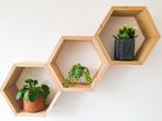 Massief Eikenhouten Hexagons – Unieke Wanddecoratie, Nieuw