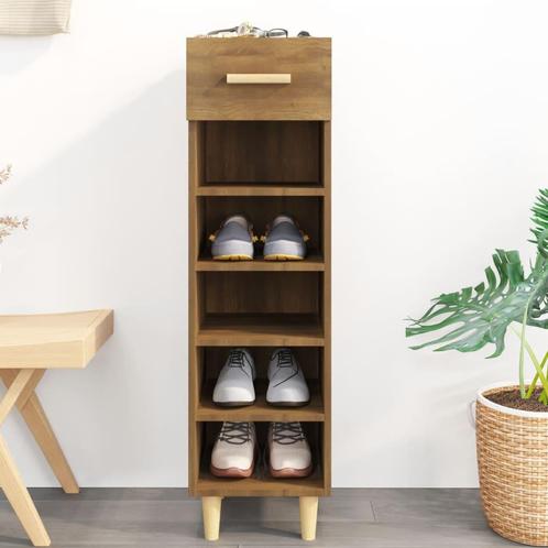 vidaXL Schoenenkast 30x35x105 cm bewerkt hout bruin, Huis en Inrichting, Kasten | Schoenenrekken, Nieuw, Verzenden