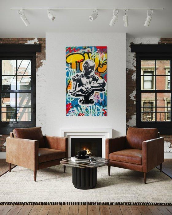 AIIROH (1987) x SINAO (1981) - Carrying Tomorrow - XXL [100%, Antiek en Kunst, Kunst | Schilderijen | Modern