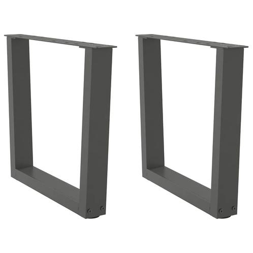 vidaXL Eettafelpoten 2 st V-vormig 50x(42-43,3) cm staal, Huis en Inrichting, Tafelonderdelen, Nieuw, Verzenden