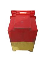 Kunststof stapelbak 600x400x400 cm, rood/geel, nestbaar,, Doe-het-zelf en Verbouw, Kratten en Dozen, Gebruikt, 40 tot 60 cm, 50 tot 75 cm