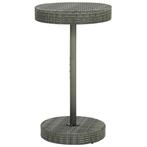 vidaXL Tuintafel 60,5x106 cm poly rattan grijs, Tuin en Terras, Tuintafels, Verzenden, Nieuw
