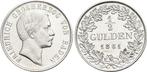 1/2 Gulden 1861 Baden-durlach Friedrich I 1852-1907, Verzenden