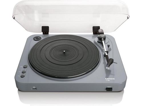 Lenco L-85 - Draaitafel - USB codering naar mp3 - Grijs, Huis en Inrichting, Woonaccessoires | Overige, Zo goed als nieuw, Verzenden