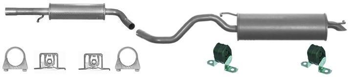 Complete uitlaat Einddemper + Middendemper Volkswagen Golf 4, Auto-onderdelen, Uitlaatsystemen, Nieuw, Verzenden