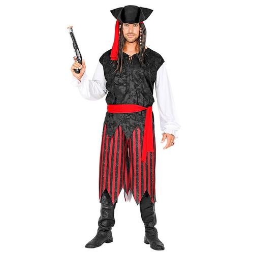 Piraat Kostuum Heren Gestreept, Kleding | Heren, Carnavalskleding en Feestkleding, Nieuw, Verzenden