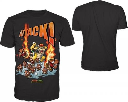 Bioworld Mario and Luigi Bowsers Inside Story - Zwart T-Shi, Kleding | Heren, T-shirts, Nieuw, Verzenden