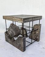 Wallavibe - D.B - Bijzettafel - Mini zwarte kubus tafel -