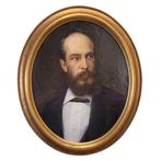 Franse school (XIX) - Retrato masculino, Antiek en Kunst