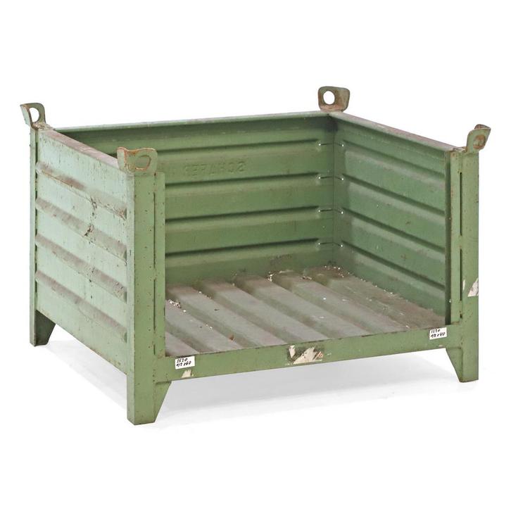 Gebruikte Stapelbak staal vaste constructie met voorzijde, Zakelijke goederen, Kantoor en Winkelinrichting | Magazijn, Stelling en Opslag