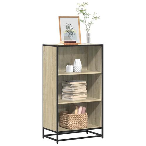 vidaXL Boekenkast 60x35x107,5 cm bewerkt hout sonoma, Huis en Inrichting, Kasten | Boekenkasten, Nieuw, Overige houtsoorten, Verzenden