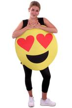 Emoticon smiley hartjes ogen kostuum, Ophalen of Verzenden, Nieuw