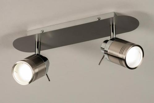 Rietveld Spots - Staalgrijs, Chroom - Staal, Metaal, Huis en Inrichting, Lampen | Hanglampen, Verzenden