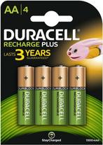 DURACELL RECHARGEABLE PLUS AA OPLAADBARE BATTERIJEN PAK 4 .., Verzenden, Nieuw