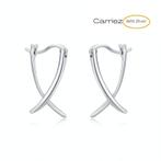 925 zilveren criss cross oorhangers, Verzenden, Nieuw, Zilver