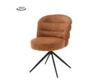 Eetkamerstoel Carro draaibaar Chenille - Caramel brown, Ophalen of Verzenden, Nieuw