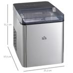 TRUUSK Zelfreinigende IJsblokjesmachine 15 Kg Per 24u 16 L I, Huis en Inrichting, Keuken | Keukenbenodigdheden, Verzenden, Nieuw