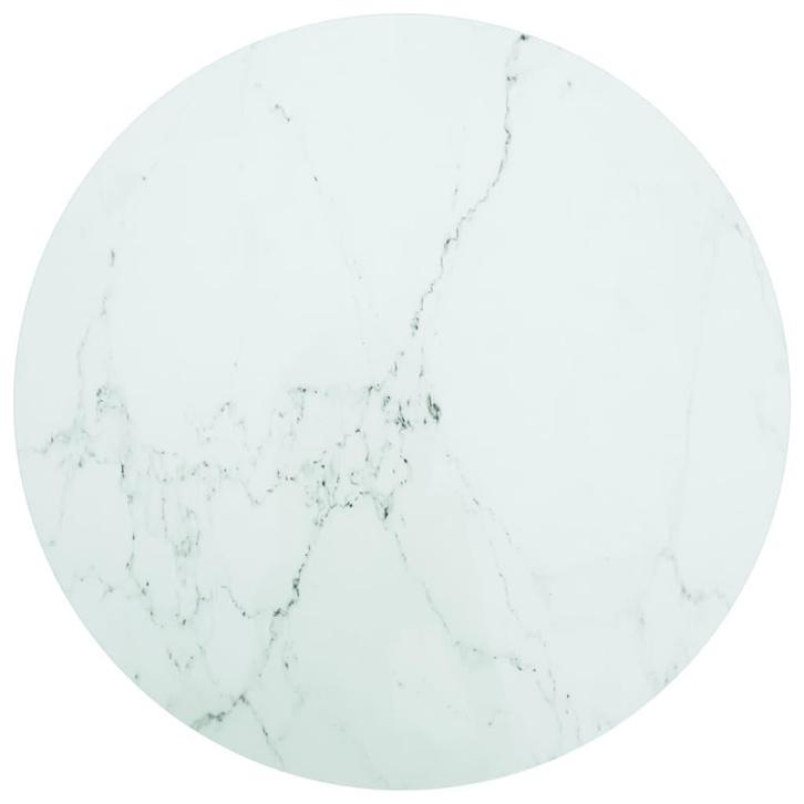 vidaXL Tafelblad Ø80x1 cm gehard glas met marmeren design, Huis en Inrichting, Tafels | Eettafels, Nieuw, Verzenden
