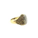 Gouden cocktail ring met diamanten;  0,54 ct., Gebruikt, Overige kleuren, Ophalen of Verzenden, 17 tot 18