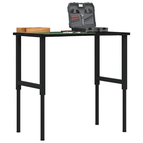 vidaXL Werkbank 100x60x(71,5-98) cm eikenhout donkerbruin, Doe-het-zelf en Verbouw, Werkbanken, Nieuw, Verzenden