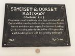 Reclamebord - Somerset & Dorset Railway - Gietijzer, Nieuw