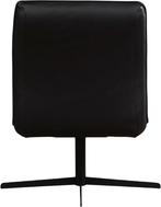 Zwarte leren industriële draaifauteuil zonder armleuning - R, Huis en Inrichting, Fauteuils, Nieuw, Ophalen of Verzenden, Modern