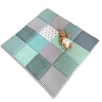 Lekker dik handgemaakt speelkleed Zeegroen - Poedergroen, Ophalen of Verzenden, Nieuw, Kleed of Kussen