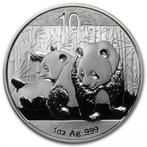 Chinese Panda 1 oz 2010 (1.500.000 oplage), Postzegels en Munten, Munten | Azië, Oost-Azië, Zilver, Losse munt, Verzenden