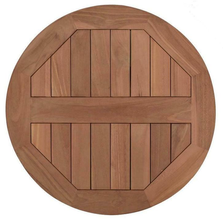 Tafelblad teakhout rond 50 cm en 3 cm dik, Zakelijke goederen, Horeca | Meubilair en Inrichting, Meubilair, Nieuw in verpakking