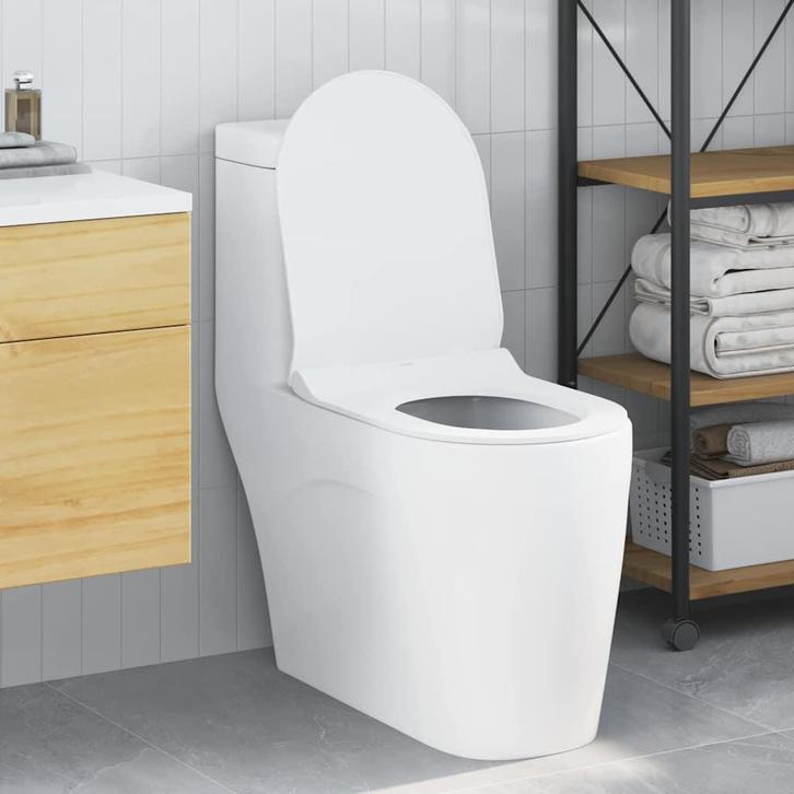 vidaXL Toilet geschikt voor Zitting Wit 50 x 36 x 5 cm, Doe-het-zelf en Verbouw, Sanitair, Nieuw, Verzenden