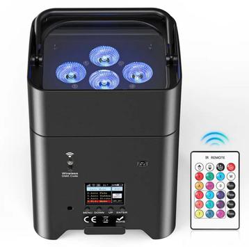 ACCU LedPar 80W 6in1 RGBW DMX met app en afstandsbediening beschikbaar voor biedingen
