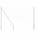 vidaXL Afrasteringspaal Zilver 10 x 1,5 m (60 x 60 mm gaas), Tuin en Terras, Verzenden, Nieuw, IJzer