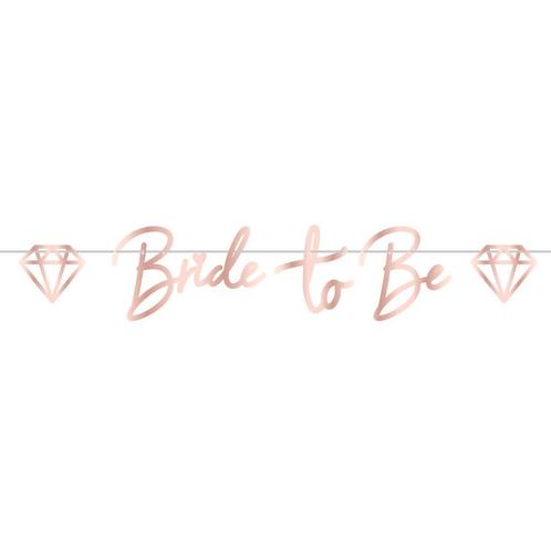 Letterslinger Bride To Be 1,5m, Hobby en Vrije tijd, Feestartikelen, Nieuw, Verzenden