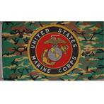 Us Marine Corps camouflage vlag, Verzenden, Nieuw